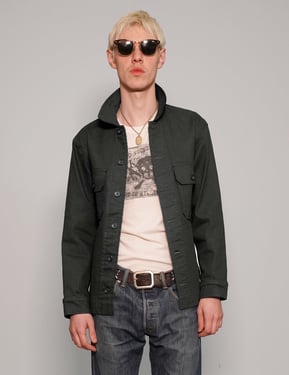 Cotton Workshirt in Dark Grey