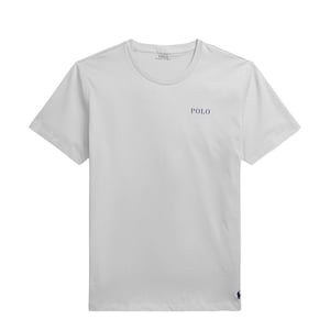 Polo Ralph Lauren Logo Cotton Jersey Sleep Shirt White Polo Tee