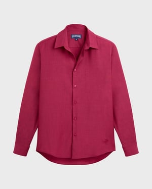 Vilebrequin - Men Wool Shirt Solid - Shirt - Cool - Red - Size XXXL