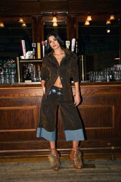 AKIRA Fall Vibes Velvet Bermuda Short Pants | Brown | Size 2X