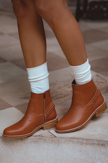 Alexa Ankle Leather Boots (Sz. 8.5)