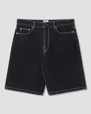 Wide 5 Short (Stonewashed Black Denim) - 38