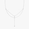 Double-Layered Lariat Necklace - 0.70 CT