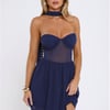 Romance Like This Strapless Mini Dress Navy