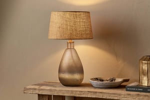 nkuku Palla Recycled Glass Table Lamp | Lamps | One Size | Rustic Smoke