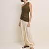 Green One Shoulder Crochet Top