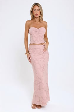 Warm As Honey Maxi Skirt Pink