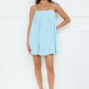 Affluence Pleated Mini Dress Blue