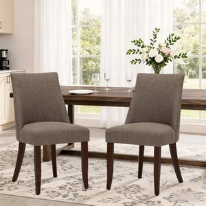 COLAMY KAVA Modern Casual Dining Chair - Brown / Set of 2