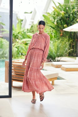Esme Dress in Saffron Dot