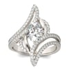 Jeulia Bypass Oval Cut Sterling Silver Ring