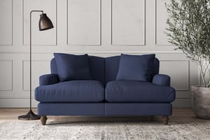 nkuku Deni Small Sofa | Make To Order | Recycled Cotton Navy
