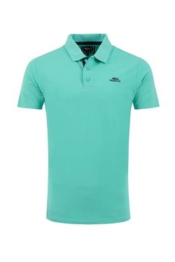 Weird Fish Miles Pique Polo Shirt Aqua Marine Size M