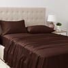 QE Home 500TC Eucalyptus Luxe TENCEL™ Lyocell Sheet Set Sheet Set in Chestnut, Brown, Twin