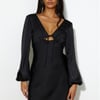 Dream Date Satin Mini Dress Black