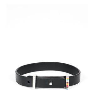 Paul Smith Buckle Leather Bracelet Black
