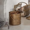 nkuku Mosat Iron Fireside Bucket | Storage | One Size | Antique Brass