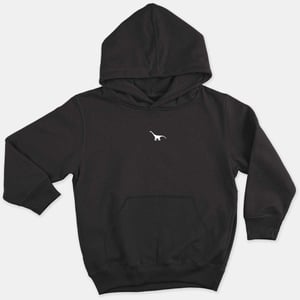 Tiny Embroidered Dinosaur Kids Hoodie (Unisex)