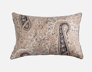 QE Home Lansdowne Pillow Sham, Paisley, GOTS Certified, Gold, King