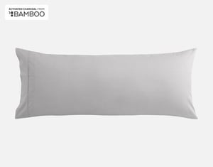 QE Home Bamboo Cotton Body Pillowcase with Activated Charcoal, Grey