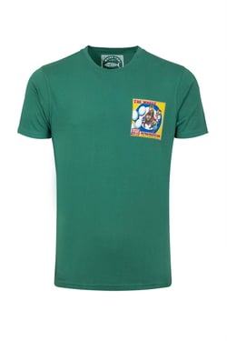 Weird Fish The Whoot Back Print Artist T-Shirt Dusky Green Size XL