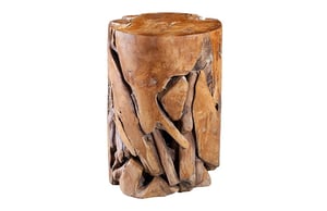 Teak Slice Round Pedestal