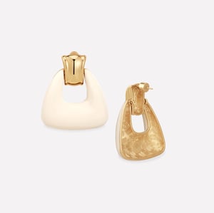 Ostuni White Earrings/Ear Clip - Stud