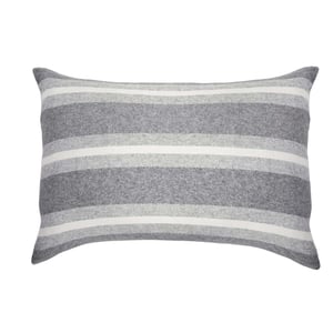 Alpine 28" X 36" Large Decorative Bed Pillow With Insert   Grey /  Ivory