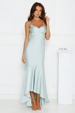 Modern Luxe Satin Maxi Dress Sage