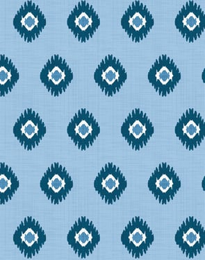 Tangier Medallion' Wallpaper by Wallshoppe - Cornflower - Traditional / 27 in. x 27 ft.