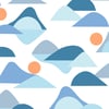 Slopes' Wallpaper by Tea Collection - Blue - Removable / Sample - 8 x 8 in.