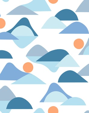 Slopes' Wallpaper by Tea Collection - Blue - Removable / 26 in. x 12 ft.