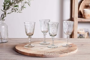 nkuku Minati Wine Glass Set Of 4 | Glassware | Clear