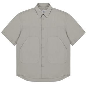 Kappy Cotton Snap Half Shirt Light Gray