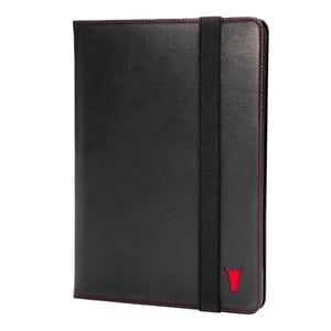 iPad Leather Case (11th / 10th Gen) - Black with Red Detail