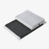 Cashmere Stripe Throw - Charcoal Grey