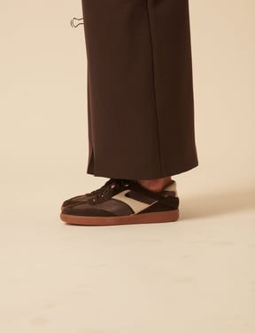 Brown Leather Trainers