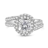 Jeulia Nesting Design Promise Ring Set Sterling Silver