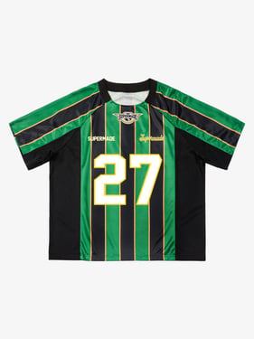 Original Retro Striped Spliced Sports Jersey T-Shirt - 2422 - Black Green Stripes / 2XL