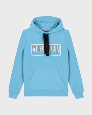 Vilebrequin - Men Cotton Hoodie Sweatshirt Solid - Sweater - Martin - Blue - Size XXL