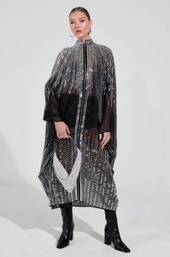 AKIRA Sparkle And Shine Blouse | Black