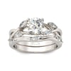 Jeulia Nature Inspired Round Cut Sterling Silver Ring Set