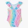 Rainbow Zebra Baby Ruffle Swimsuit