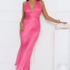 Dress Code Satin Maxi Dress Pink