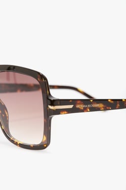 Victoria Beckham Layered Mask Frame In Havana - ONE SIZE - Womens