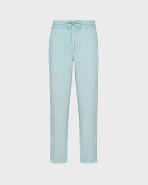 Vilebrequin - Men Linen Pants Regular Fit Natural Dye - Pant - Parc - Blue - Size XXXL