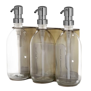 Gold Triple Wall Mounted Soap Dispenser