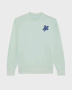 Vilebrequin - Men Crewneck Organic Cotton Sweatshirt Turtle - Sweater - Jorasses - Blue - Size XXXL