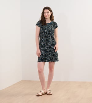 Cici A-Line Dress - Multi Dots