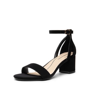 DREAM PAIRS Women   s Classic One Strap Heeled Sandals